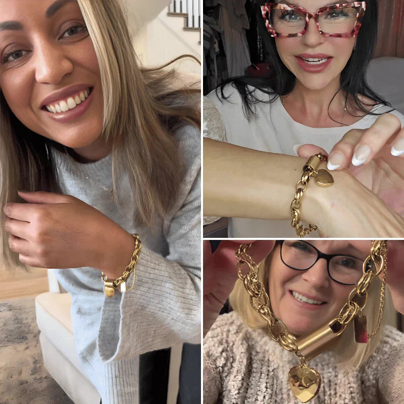 Наруквица са срцем | Златна