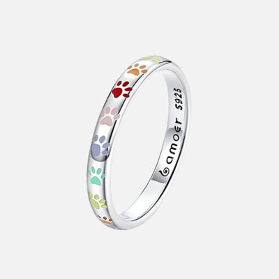 Сребрни прстен са дизајном шапе