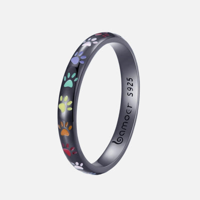 Сребрни прстен са дизајном шапе