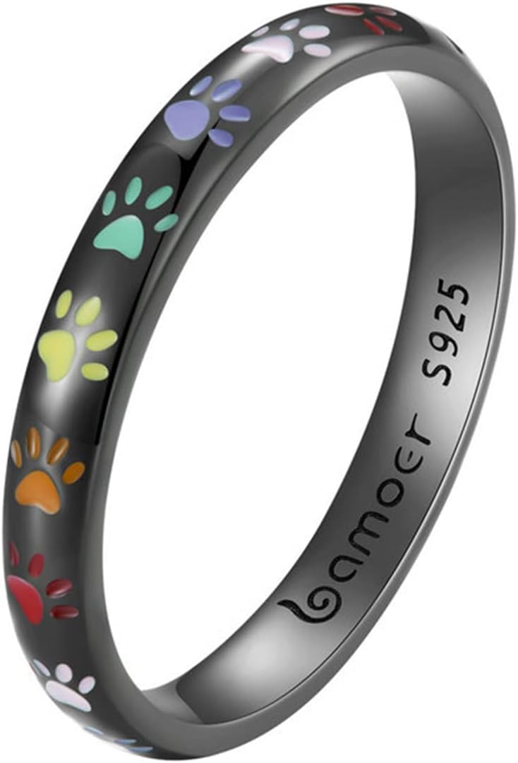 Сребрни прстен са дизајном шапе