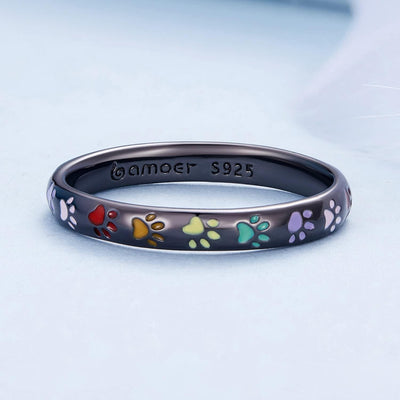 Сребрни прстен са дизајном шапе