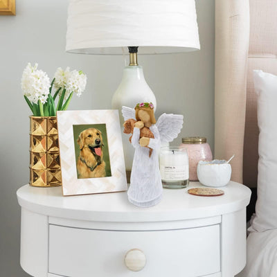 Поклон сет за пса са фигурицом анђела пријатељства и наруквицом са чакрама Дугиног моста