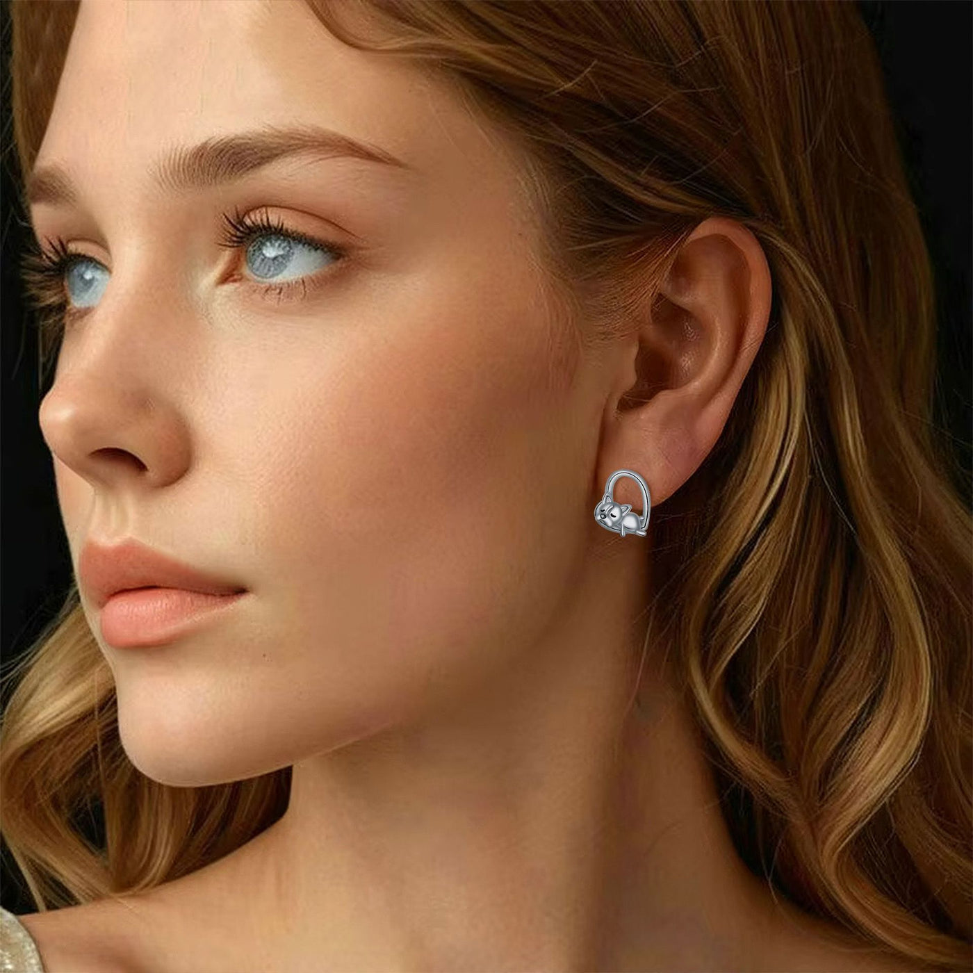 Сребрне минђуше 925 „Успавано штене“