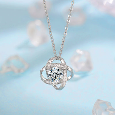 Комплет чворова Fleur de Givre са детелином | Бело злато