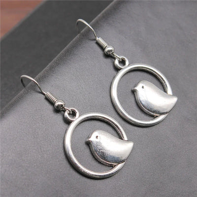 Винтажне минђуше са привесцима за птице – Ручно рађен бохо накит