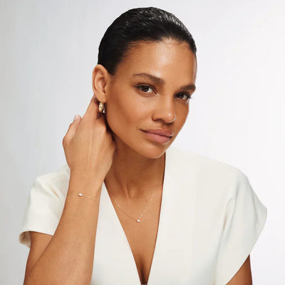 Цлеа Моиссаните Стоне Сет | Злато