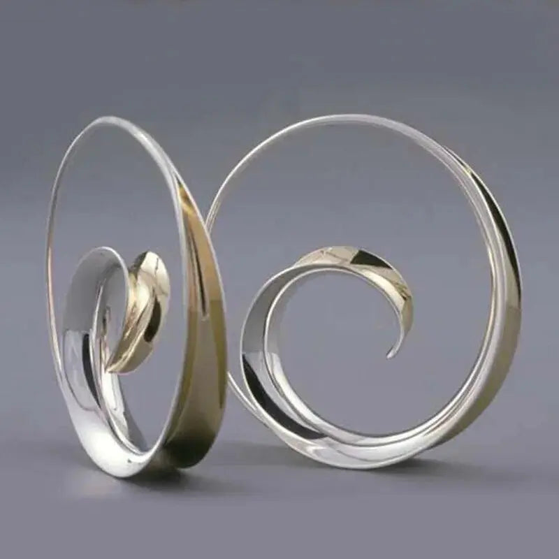 Винтаж минђуше са спиралним таласима