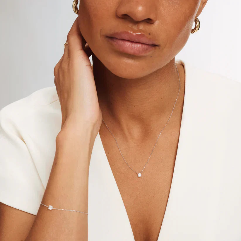 Комплет са камењем Клеа | Бело злато